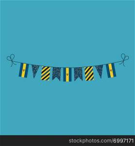 Decorations bunting flags for Barbados national day holiday in flat design. Independence day or National day holiday concept.