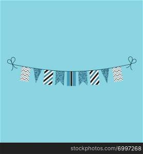 Decorations bunting flags for Botswana national day holiday in flat design. Independence day or National day holiday concept.