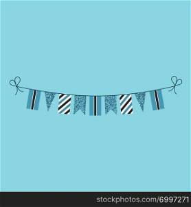 Decorations bunting flags for Botswana national day holiday in flat design. Independence day or National day holiday concept.