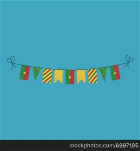 Decorations bunting flags for Burkina Faso national day holiday in flat design. Independence day or National day holiday concept.