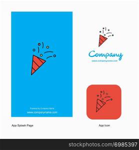 Decorations Company Logo App Icon and Splash Page Design. Creative Business App Design Elements