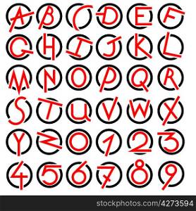 Decorative alphabet vector set