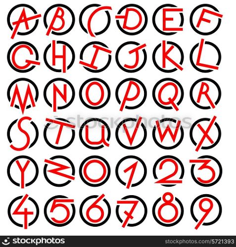 Decorative alphabet vector set