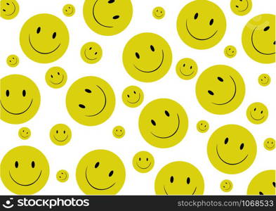 Decorative background,beautiful Emoji yellow mood icon.