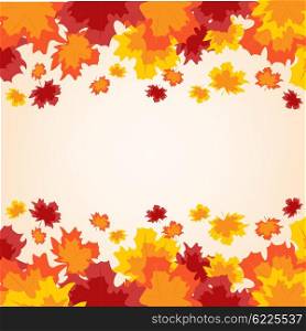 Decorative background from autumn sheet. Colorful background from autumn sheet