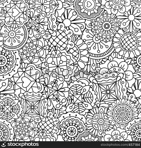 Decorative background of full frame designs in geometric shapes and kaleidoscope forms. Decorative background of full frame designs