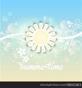 Decorative background with a summery floral design