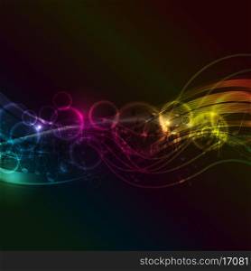 Decorative background with an abstract music notes design