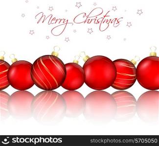 Decorative background with Christmas baubles