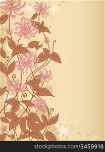 decorative background with flowers and blots