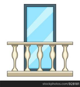 Decorative balcony icon. Cartoon illustration of decorative balcony vector icon for web. Decorative balcony icon, cartoon style