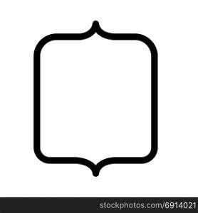 decorative blank frame, icon on isolated background