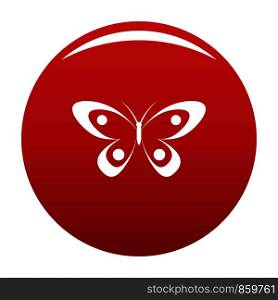 Decorative butterfly icon. Simple illustration of decorative butterfly vector icon for any design red. Decorative butterfly icon vector red