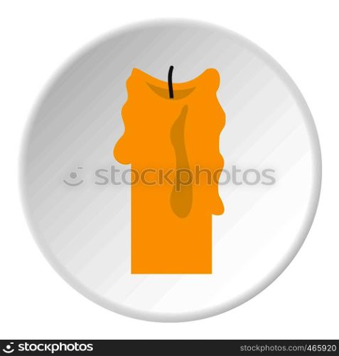 Decorative candle icon in flat circle isolated on white vector illustration for web. Decorative candle icon circle