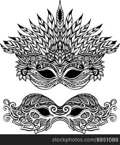 Decorative carnival mask vector image