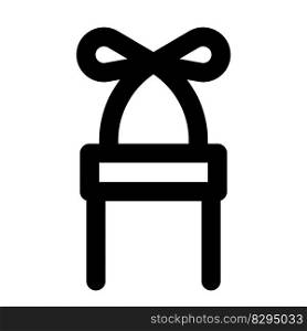 Decorative chair in the shape of ribbon
