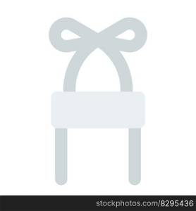 Decorative chair in the shape of ribbon