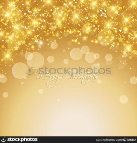 Decorative Christmas background of snowflakes and stars