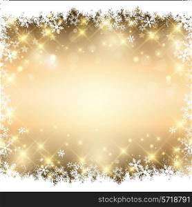 Decorative Christmas background of snowflakes and stars