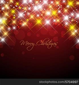 Decorative Christmas background with shiny star design