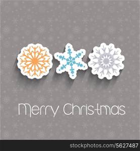 Decorative Christmas background with snowflake designs