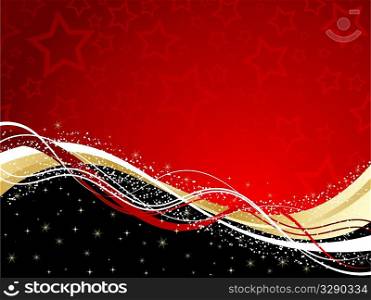 Decorative Christmas background with stars