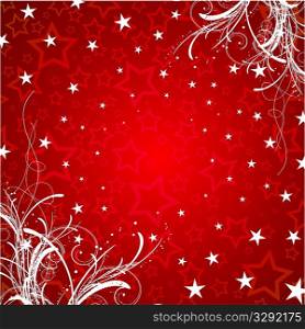 Decorative Christmas background with stars