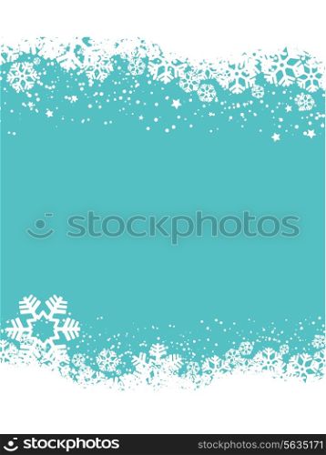 Decorative Christmas background with winter snowflake design