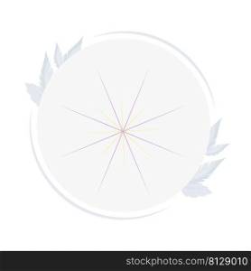 Decorative circle with leaves semi flat color vector element. Full sized object on white. Ornamental round detail simple cartoon style illustration for web graphic design and animation. Decorative circle with leaves semi flat color vector element
