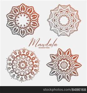 decorative circular mandala patterns set