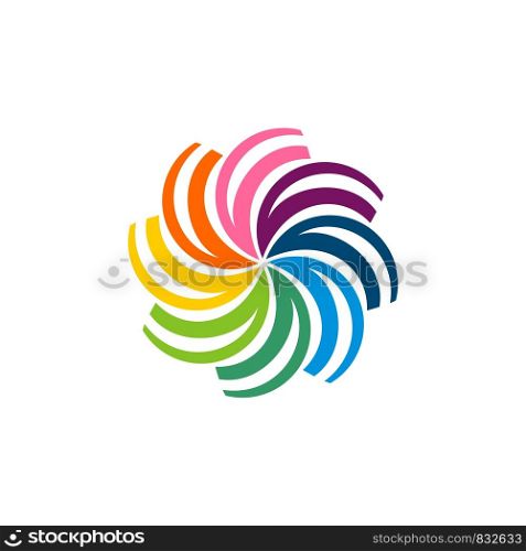 Decorative Colorful Star Logo Template Illustration Design. Vector EPS 10.