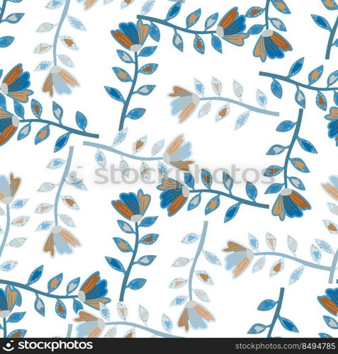 Decorative contemporary flowers seamless pattern. Abstract floral wallpaper. Naive art. Strange botanical plants endless wallpaper. Design for fabric, textile print, wrapping, cover.. Decorative contemporary flowers seamless pattern. Abstract floral wallpaper. Naive art. Strange botanical plants endless wallpaper.