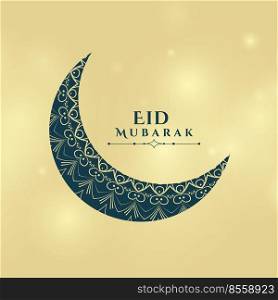 decorative eid moon design festival card greeting