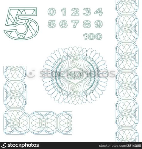Decorative elements and numbers