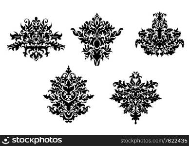 Decorative elements of damask pattern for design
