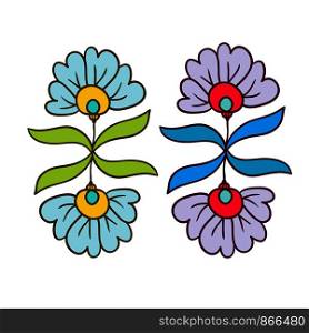 Decorative ethnic flowers. T-shirt print design. Cute floral sticker or patches. Decorative ethnic flowers. T-shirt print design. Cute floral sticker or patches.