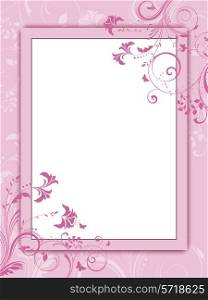 Decorative floral background in shades of pink
