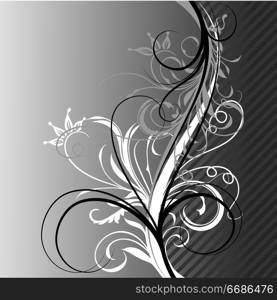 Decorative floral background, vector