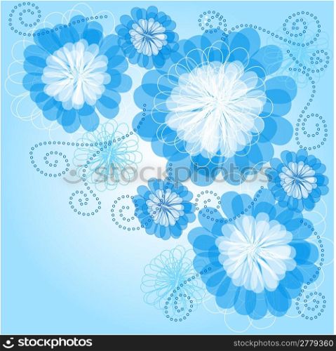 Decorative floral background with a beautiful flowers
