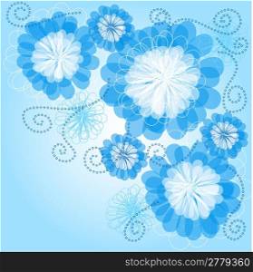 Decorative floral background with a beautiful flowers