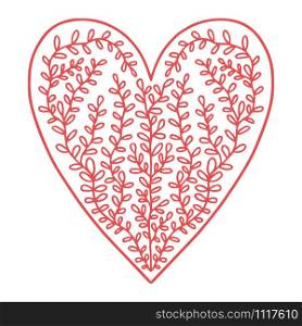 Decorative floral heart. Valentines day card design. Decorative floral heart. Valentines day card design.