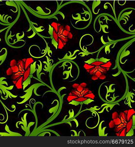 Decorative floral pattern, vector