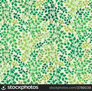Decorative floral seamless pattern with branches and leaves