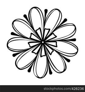 Decorative flower icon. Simple illustration of decorative flower vector icon for web design isolated on white background. Decorative flower icon, simple style
