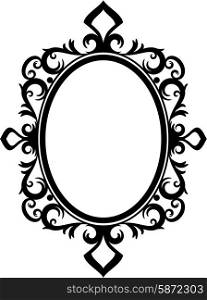 Decorative frame. Silhouette on a white background