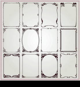 Decorative Frames And Borders Art Nouveau