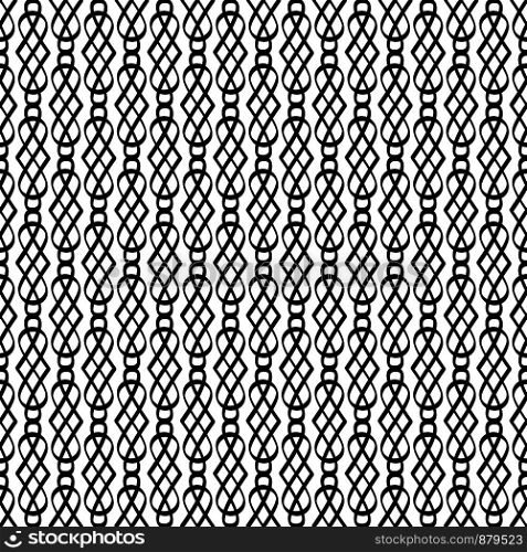 Decorative geometric linear retro style pattern in black and white colors. Vector illustration. Decorative geometric linear retro style pattern