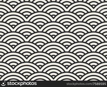 Decorative geometrical seamless pattern. Traditional chinese ornament. Vector background.