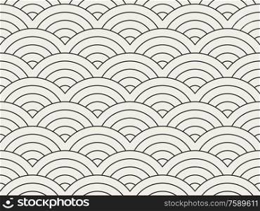Decorative geometrical seamless pattern. Traditional chinese ornament. Vector background.