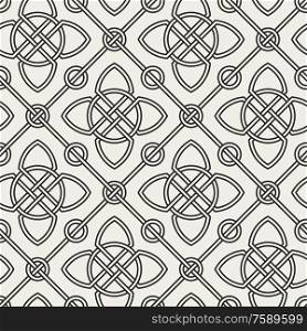 Decorative geometrical seamless pattern. Traditional oriental ornament. Vector background.
